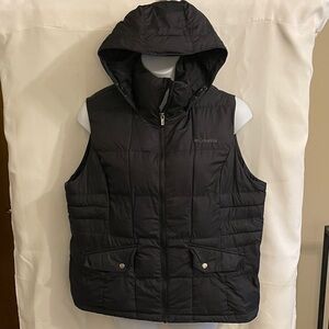 Columbia Black Lone Creek Hooded Puffer Vest 2x